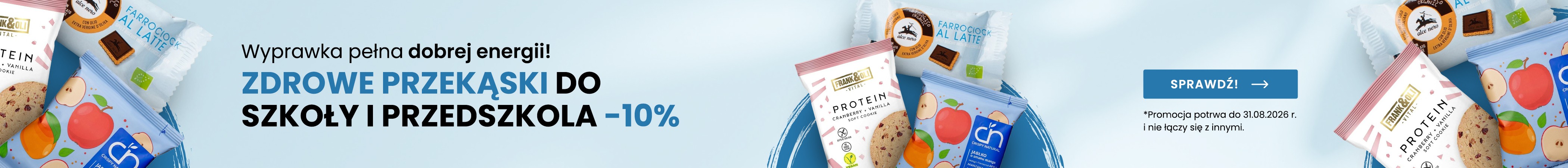 Wszystkie produkty z kategorii Przekąski i słodycze - 10% taniej!