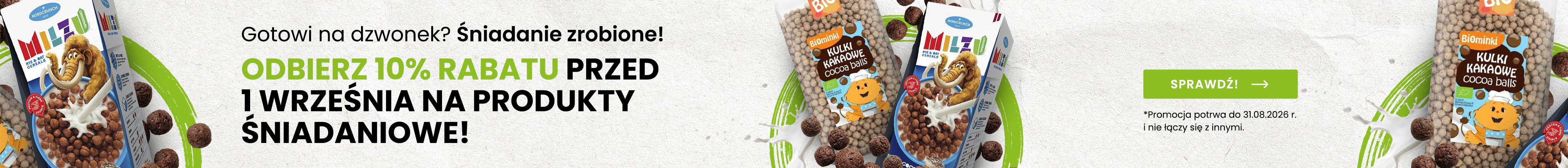 Wszystkie produkty z kategorii Produkty śniadaniowe - 10% taniej!