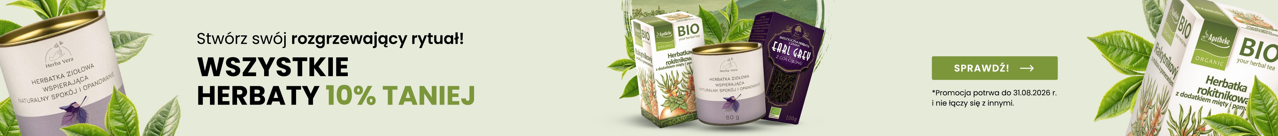 Wszystkie produkty z kategorii Herbata - 10% taniej!