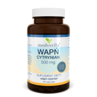 Wapń cytrynian Medverita 500mg 60 kaps