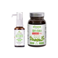 Zestaw: Gotu Kola 330 mg + witamina D3 w BIO oleju konopnym