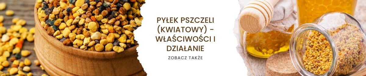 Pyłek pszczeli (kwiatowy) - właściwości i działanie - obrazek zobacz także