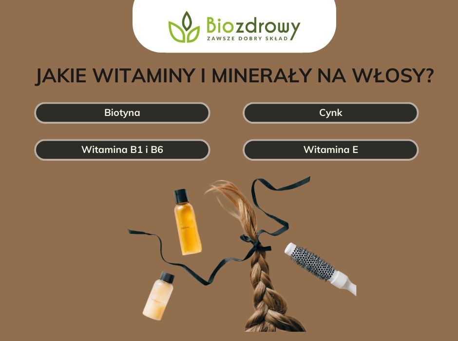 jakie witaminy i minerały na włosy - infografika