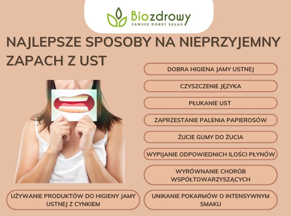 najlepsze sposoby na nieprzyjemny zapach z ust - infografika