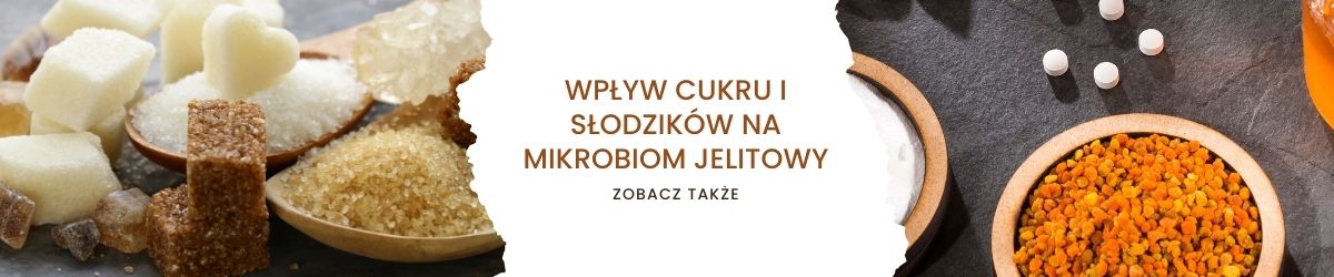 Wpływ cukru i słodzików na mikrobiom jelitowy - obrazek zobacz także