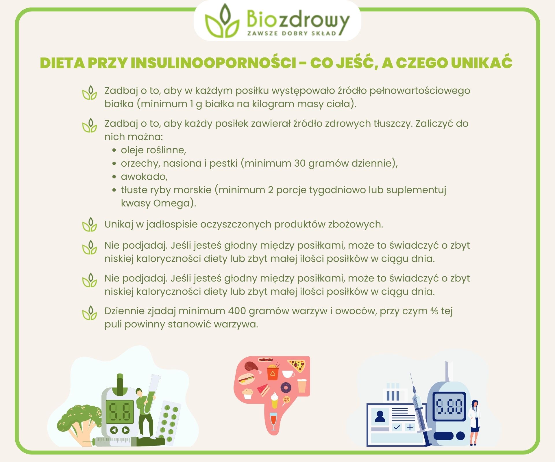 infografika dieta przy insulinooporności