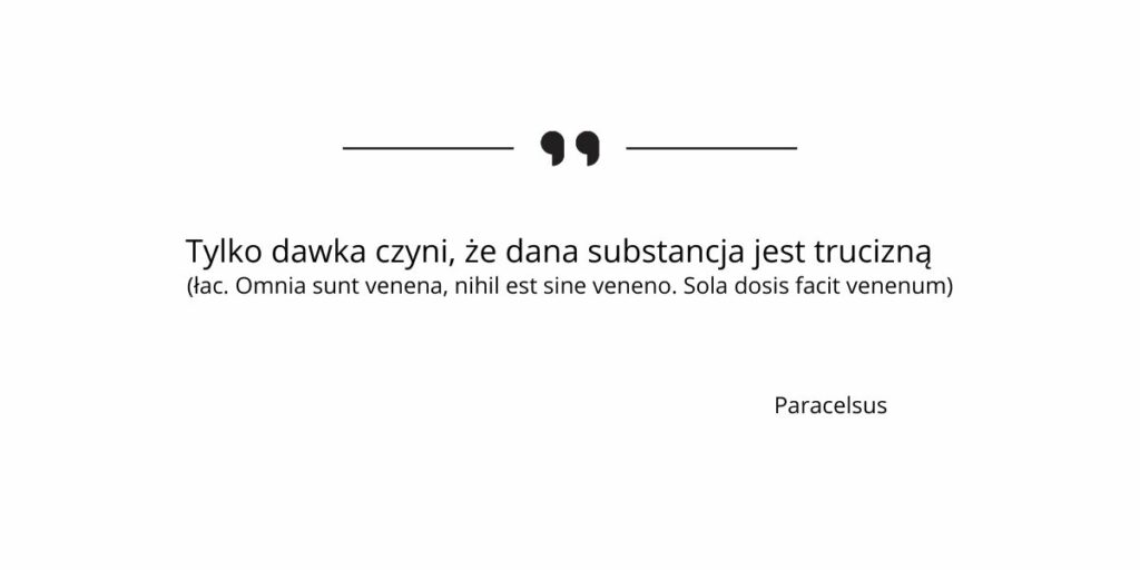 Tylko dawka czyni, że dana substancja jest trucizną - grafika
