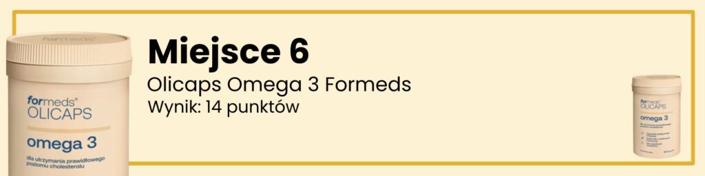 Olicaps Omega 3 Formeds 6 miejsce najlepszych 10 kwasów tłuszczowych omega 3 na biozdrowy.mom