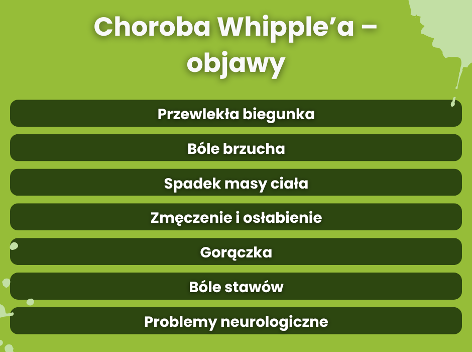 Choroba Whipple'a objawy - infografika