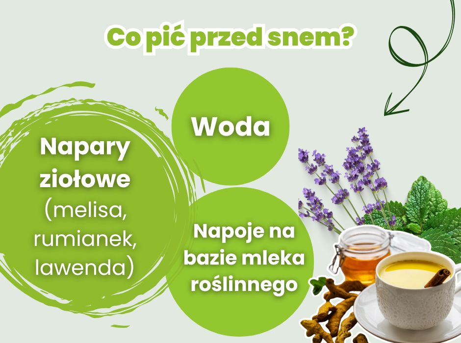 Co pić przed snem? - infografika
