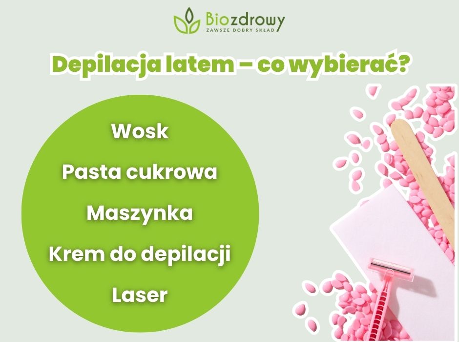 Depilacja latem - co wybierać? - infografika