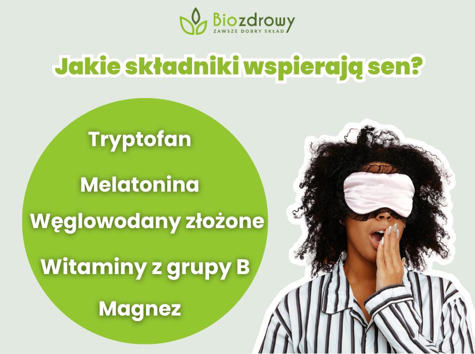 Jakie składniki wspierają sen? - infografika
