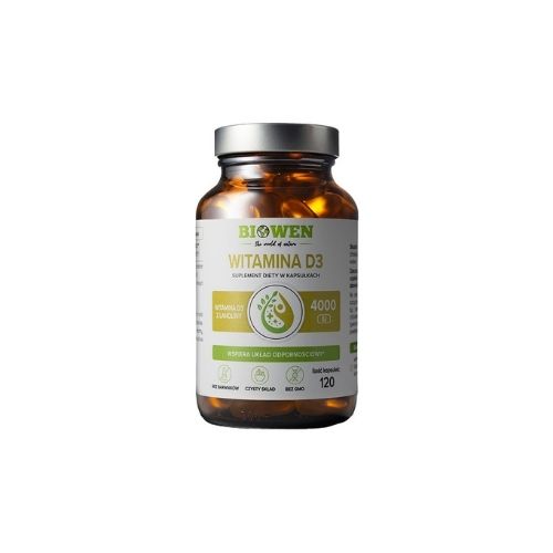 Najlepsza witamina D3 - Witamina D3 z lanoliny Biowen – 120 kaps.